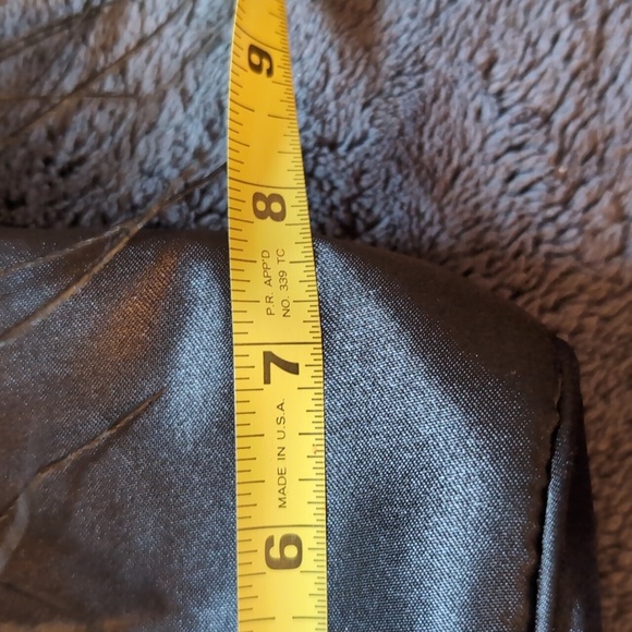 Tina Hagen| Black Buttoned Up Cardigan with Feathered Detail and Matching Purse - Picture 15 of 17